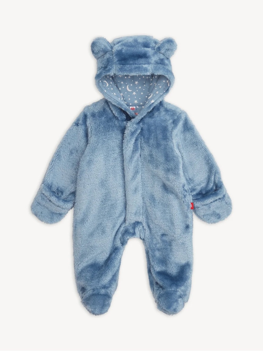 Magnetic Me Winter Sky Minky Magnetic Bear Footie